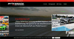 Desktop Screenshot of performmaster.de